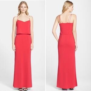 Laundry by Shelli Segal Crepe Popover Maxi Dress
